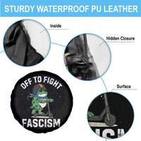 Portland Frog Resist Protest Spare Tire Cover Off to Fight Fascism Frog Scooter - Wonder Print Shop