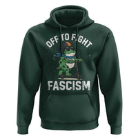 Portland Frog Resist Protest Hoodie Off to Fight Fascism Frog Scooter - Wonder Print Shop