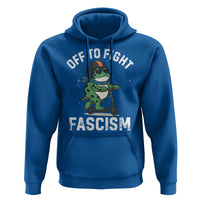 Portland Frog Resist Protest Hoodie Off to Fight Fascism Frog Scooter - Wonder Print Shop