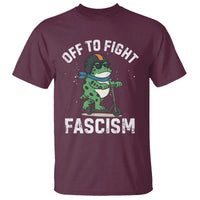 Portland Frog Resist Protest T Shirt Off to Fight Fascism Frog Scooter - Wonder Print Shop