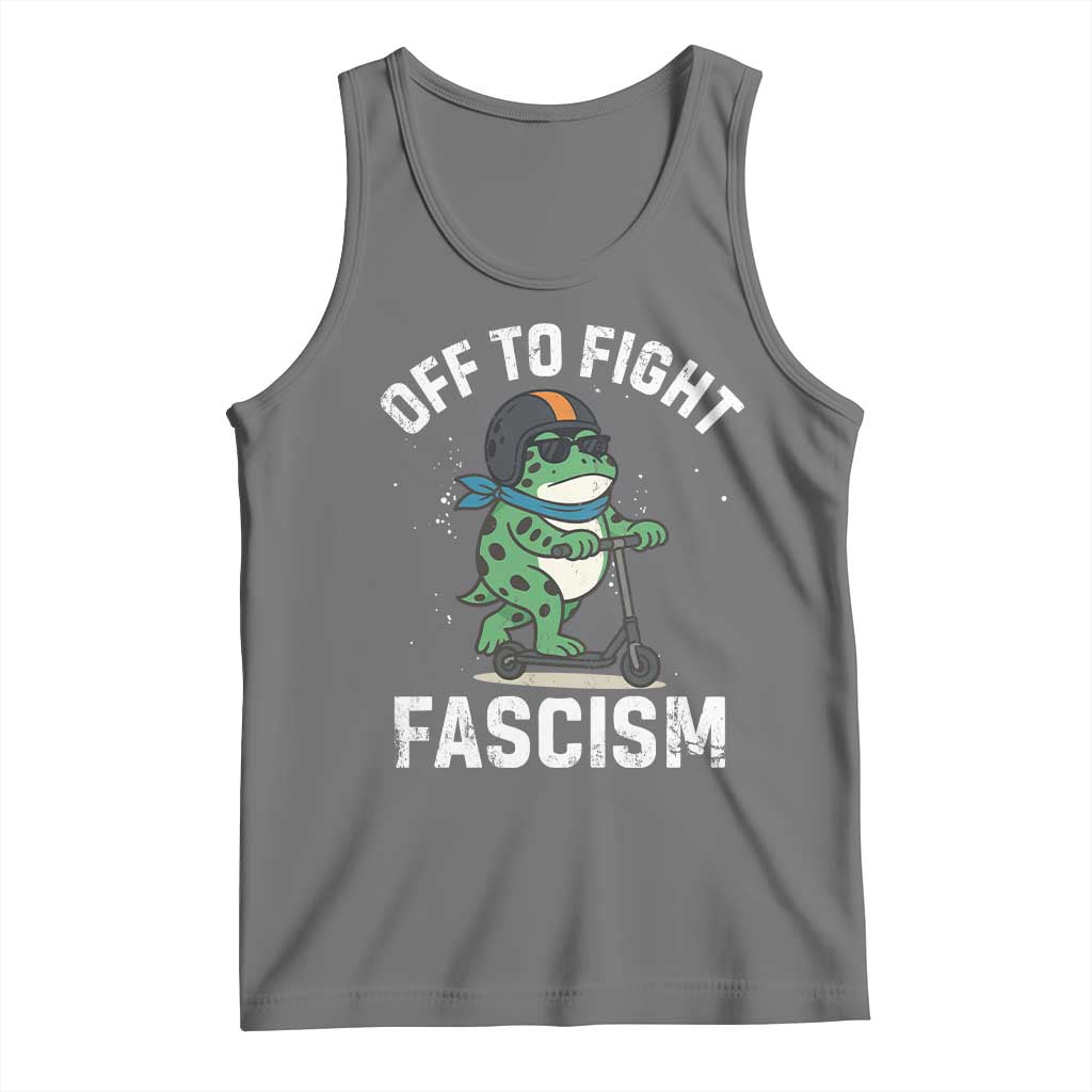 Portland Frog Resist Protest Tank Top Off to Fight Fascism Frog Scooter - Wonder Print Shop