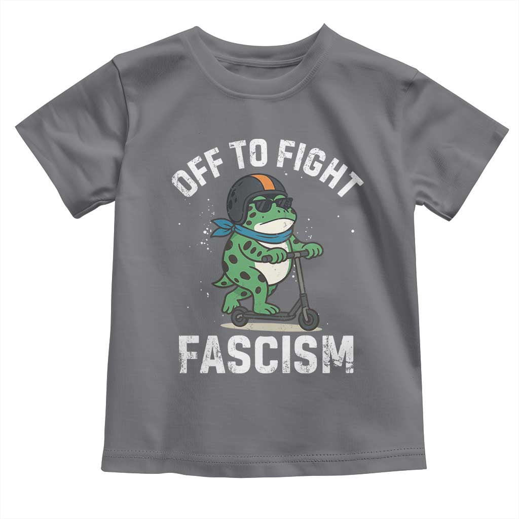 Portland Frog Resist Protest Toddler T Shirt Off to Fight Fascism Frog Scooter - Wonder Print Shop