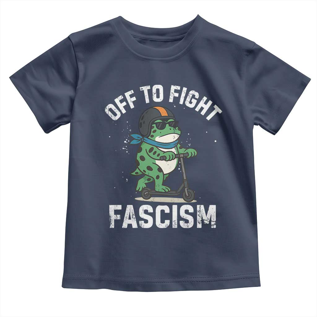 Portland Frog Resist Protest Toddler T Shirt Off to Fight Fascism Frog Scooter - Wonder Print Shop