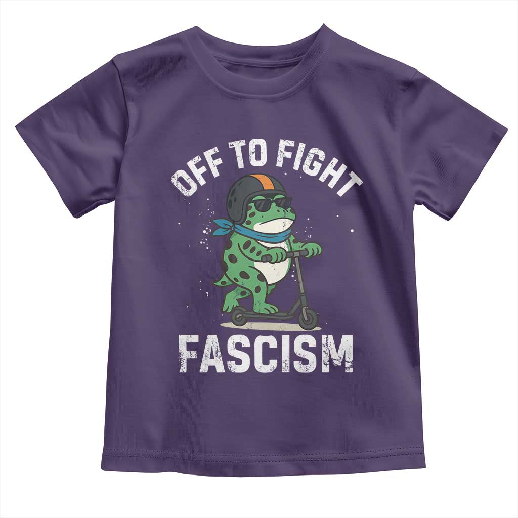 Portland Frog Resist Protest Toddler T Shirt Off to Fight Fascism Frog Scooter - Wonder Print Shop