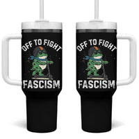 Portland Frog Resist Protest Tumbler With Handle Off to Fight Fascism Frog Scooter - Wonder Print Shop