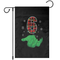 Number 6 Matching 67 Christmas Garden Flag Red Plaid Xmas Pajamas Holiday Gen Alpha Slang Meme - Wonder Print Shop