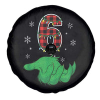 Number 6 Matching 67 Christmas Spare Tire Cover Red Plaid Xmas Pajamas Holiday Gen Alpha Slang Meme - Wonder Print Shop