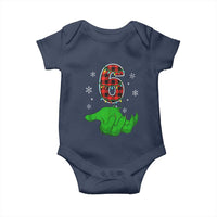 Number 6 Matching 67 Christmas Baby Onesie Red Plaid Xmas Pajamas Holiday Gen Alpha Slang Meme - Wonder Print Shop