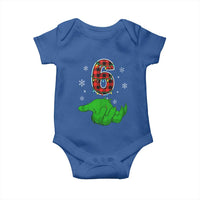 Number 6 Matching 67 Christmas Baby Onesie Red Plaid Xmas Pajamas Holiday Gen Alpha Slang Meme - Wonder Print Shop