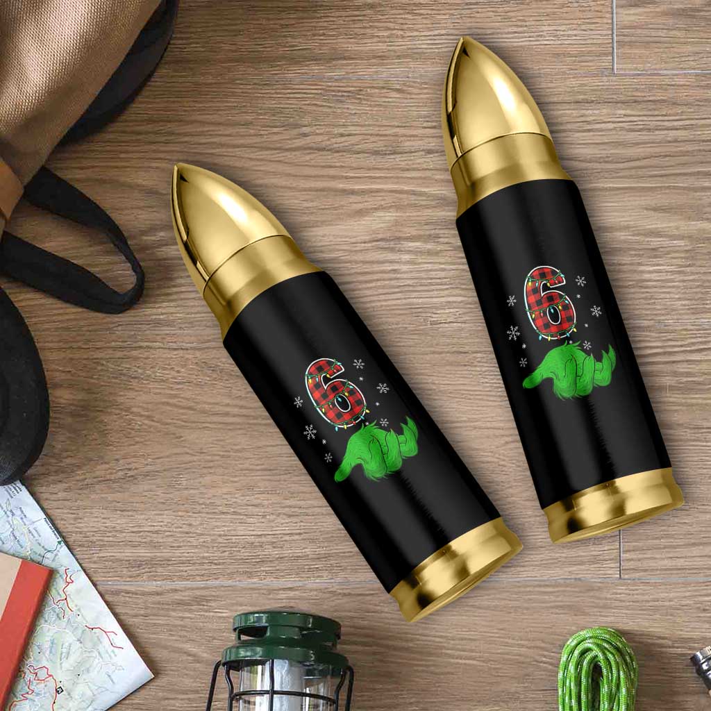 Number 6 Matching 67 Christmas Bullet Tumbler Red Plaid Xmas Pajamas Holiday Gen Alpha Slang Meme - Wonder Print Shop