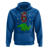 Number 6 Matching 67 Christmas Hoodie Red Plaid Xmas Pajamas Holiday Gen Alpha Slang Meme - Wonder Print Shop