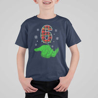 Number 6 Matching 67 Christmas T Shirt For Kid Red Plaid Xmas Pajamas Holiday Gen Alpha Slang Meme - Wonder Print Shop