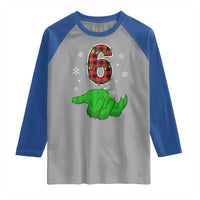Number 6 Matching 67 Christmas Raglan Shirt Red Plaid Xmas Pajamas Holiday Gen Alpha Slang Meme - Wonder Print Shop