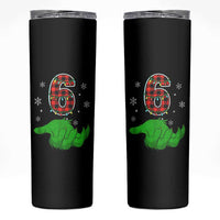 Number 6 Matching 67 Christmas Skinny Tumbler Red Plaid Xmas Pajamas Holiday Gen Alpha Slang Meme - Wonder Print Shop
