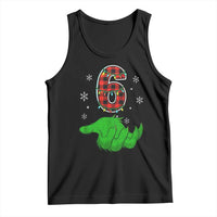 Number 6 Matching 67 Christmas Tank Top Red Plaid Xmas Pajamas Holiday Gen Alpha Slang Meme - Wonder Print Shop