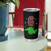 Number 6 Matching 67 Christmas Tumbler Cup Red Plaid Xmas Pajamas Holiday Gen Alpha Slang Meme - Wonder Print Shop