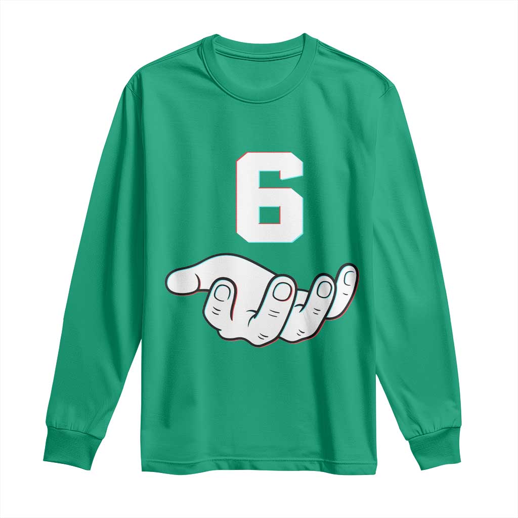 Number 6 Long Sleeve Shirt Matching 67 Meme Costume 6th Birthday 6 Years - Wonder Print Shop