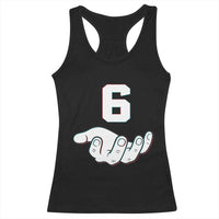 Number 6 Racerback Tank Top Matching 67 Meme Costume 6th Birthday 6 Years - Wonder Print Shop
