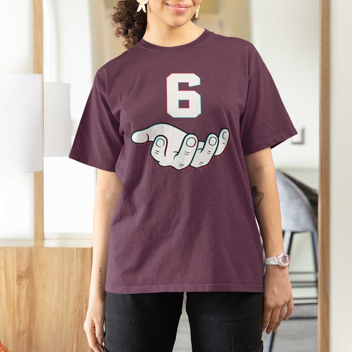 Number 6 T Shirt For Women Matching 67 Meme Costume 6th Birthday 6 Years - Wonder Print Shop