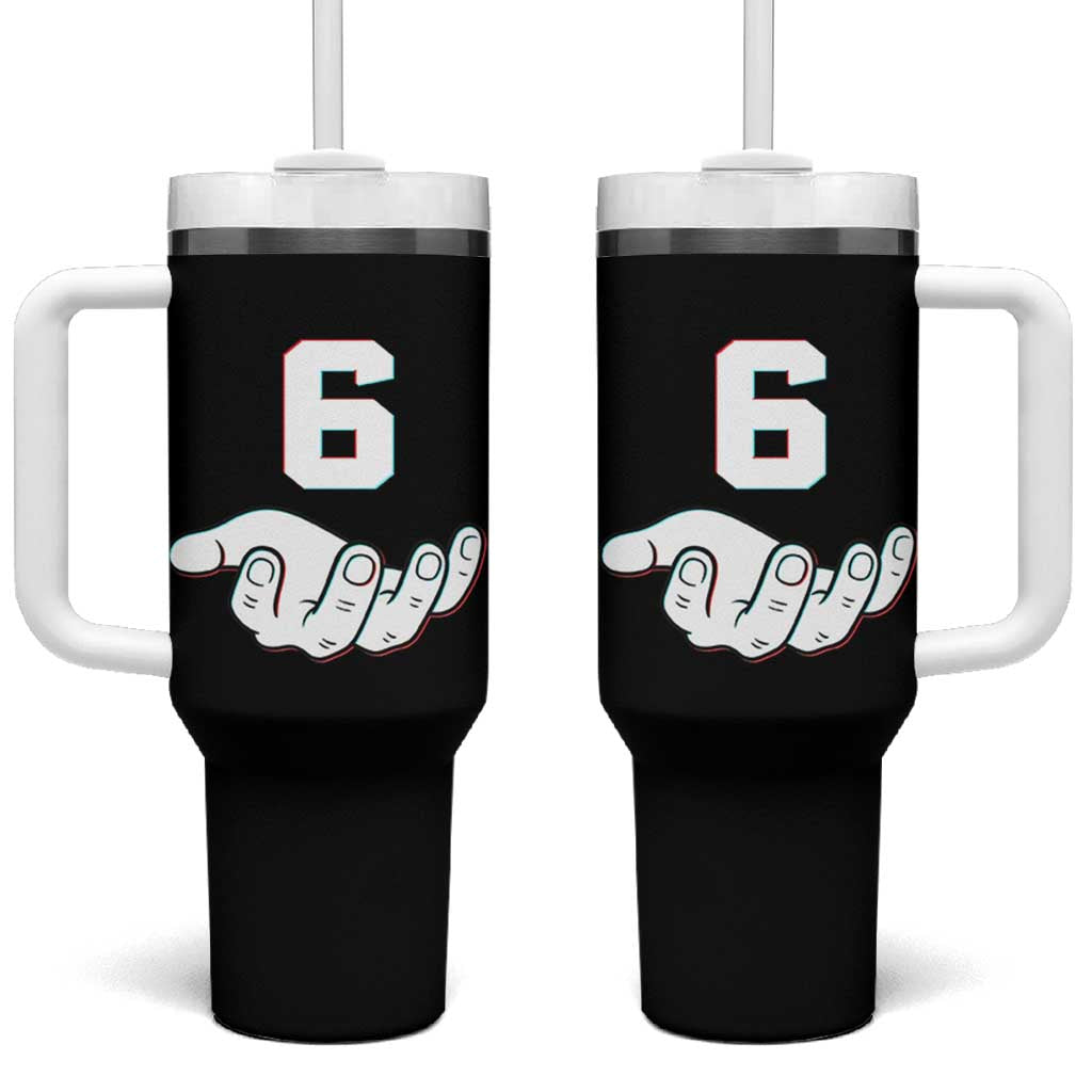 Number 6 Tumbler With Handle Matching 67 Meme Costume 6th Birthday 6 Years - Wonder Print Shop