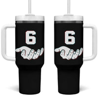 Number 6 Tumbler With Handle Matching 67 Meme Costume 6th Birthday 6 Years - Wonder Print Shop