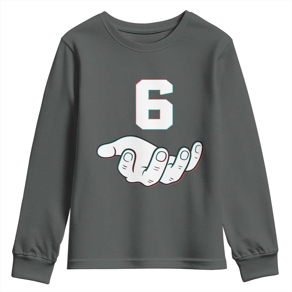Number 6 Youth Sweatshirt Matching 67 Meme Costume 6th Birthday 6 Years - Wonder Print Shop