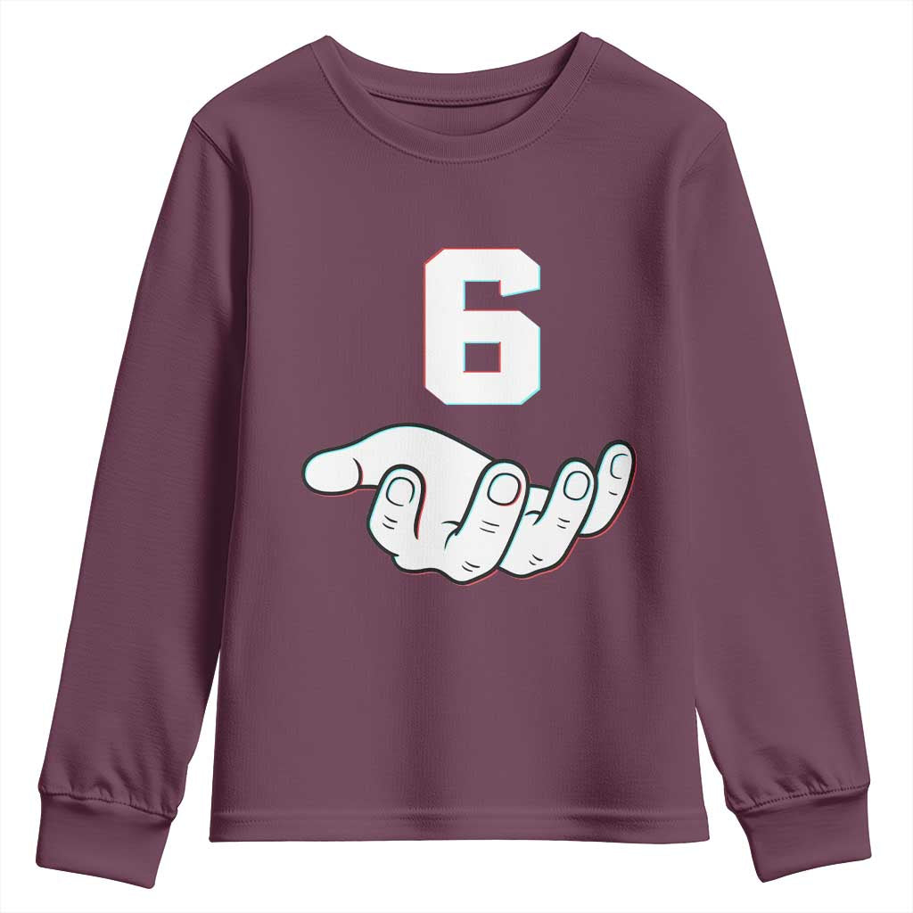 Number 6 Youth Sweatshirt Matching 67 Meme Costume 6th Birthday 6 Years - Wonder Print Shop