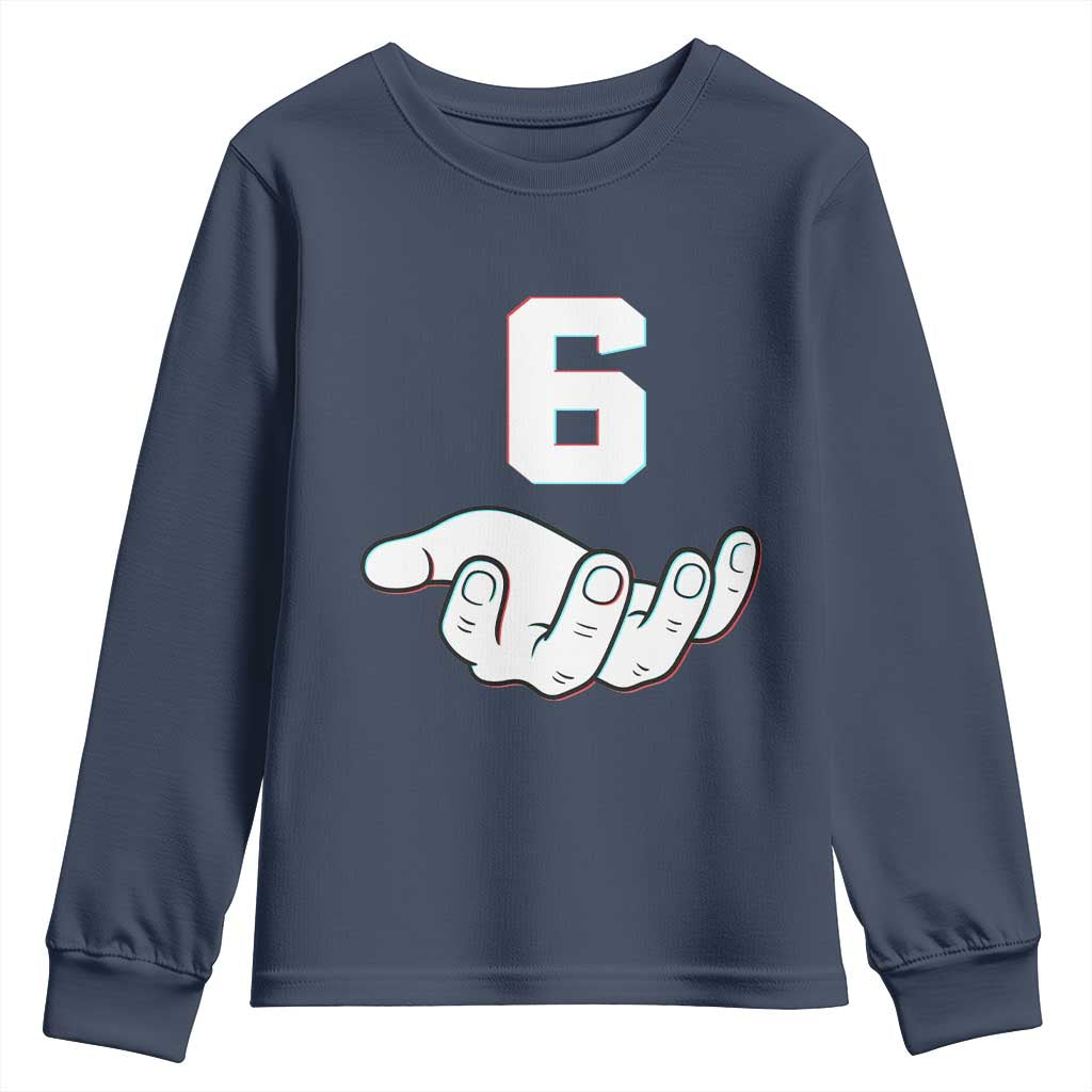 Number 6 Youth Sweatshirt Matching 67 Meme Costume 6th Birthday 6 Years - Wonder Print Shop