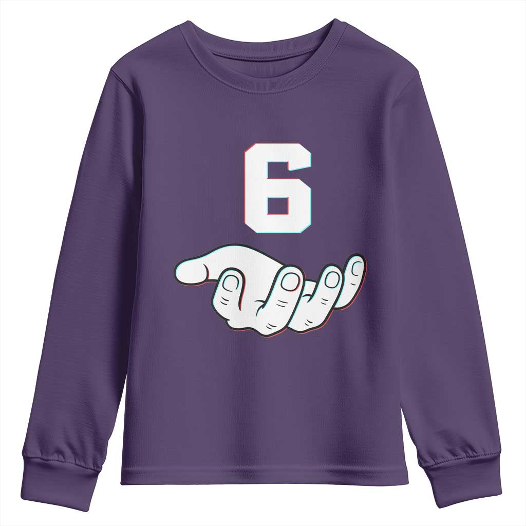 Number 6 Youth Sweatshirt Matching 67 Meme Costume 6th Birthday 6 Years - Wonder Print Shop