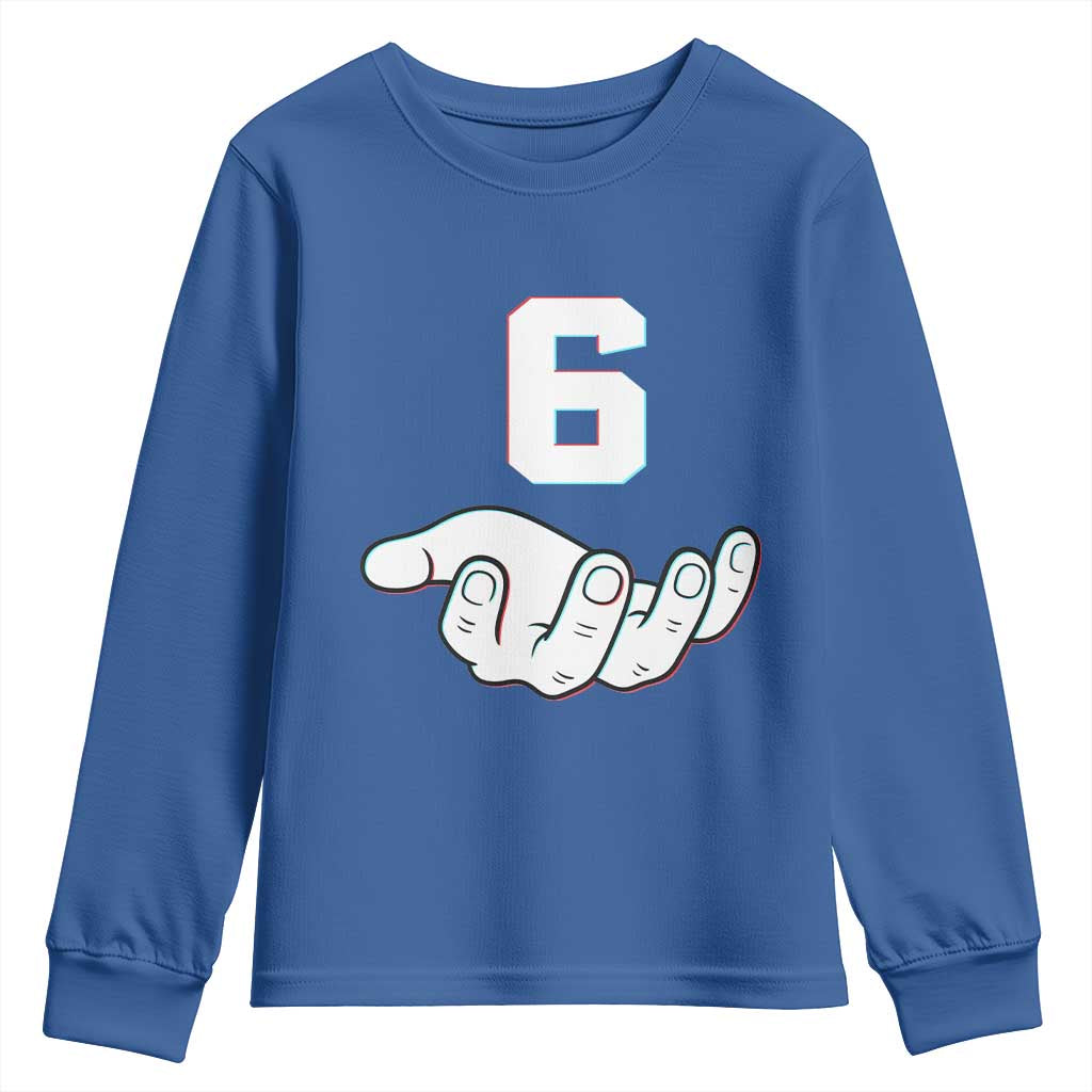 Number 6 Youth Sweatshirt Matching 67 Meme Costume 6th Birthday 6 Years - Wonder Print Shop