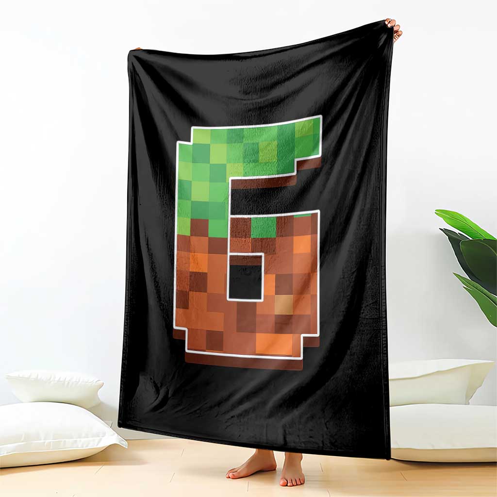 Number 6 Throw Blanket Game Matching 67 Meme Costume 6th Birthday 6 Years - Wonder Print Shop