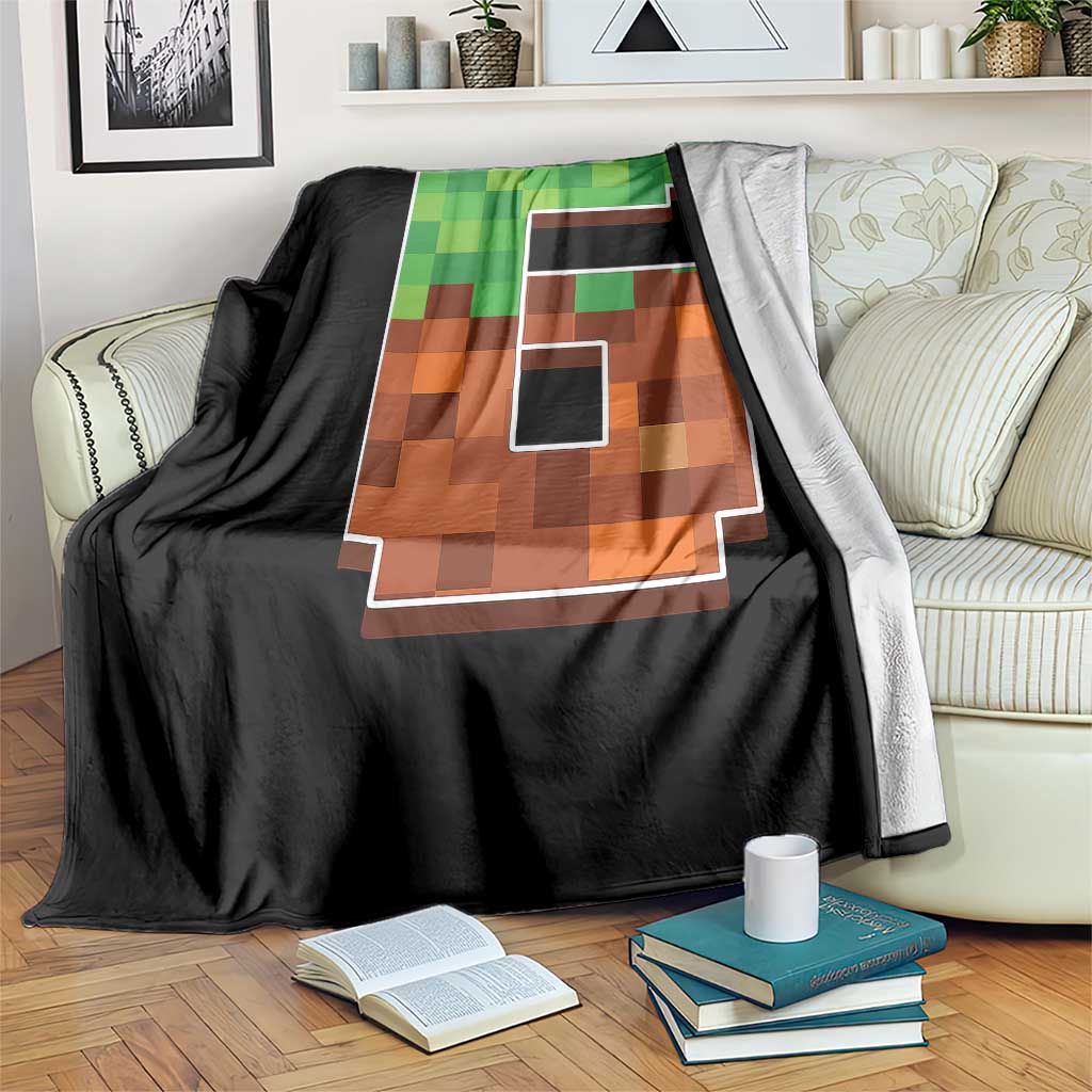 Number 6 Throw Blanket Game Matching 67 Meme Costume 6th Birthday 6 Years - Wonder Print Shop