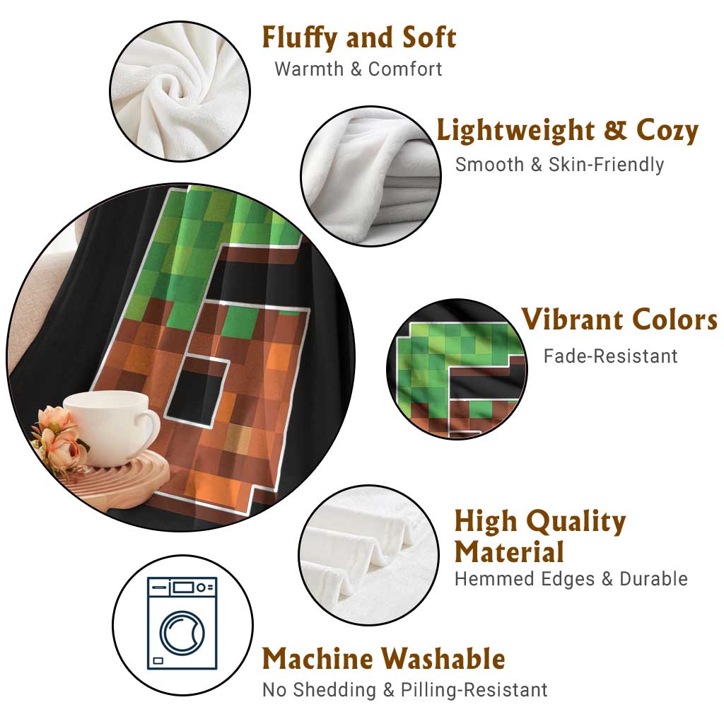 Number 6 Throw Blanket Game Matching 67 Meme Costume 6th Birthday 6 Years - Wonder Print Shop