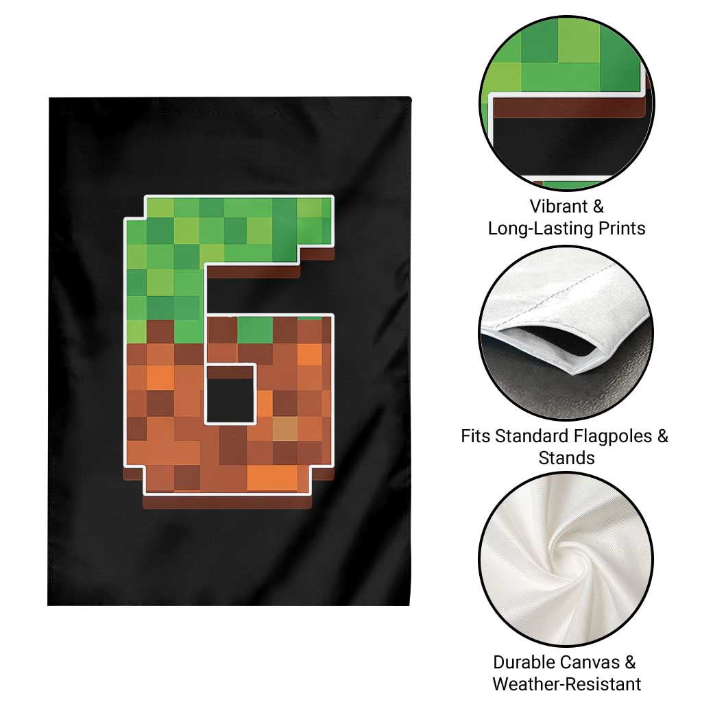 Number 6 Garden Flag Game Matching 67 Meme Costume 6th Birthday 6 Years - Wonder Print Shop