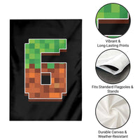 Number 6 Garden Flag Game Matching 67 Meme Costume 6th Birthday 6 Years - Wonder Print Shop