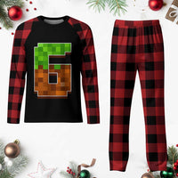 Number 6 Plaid Pajama Set Game Matching 67 Meme Costume 6th Birthday 6 Years - Wonder Print Shop
