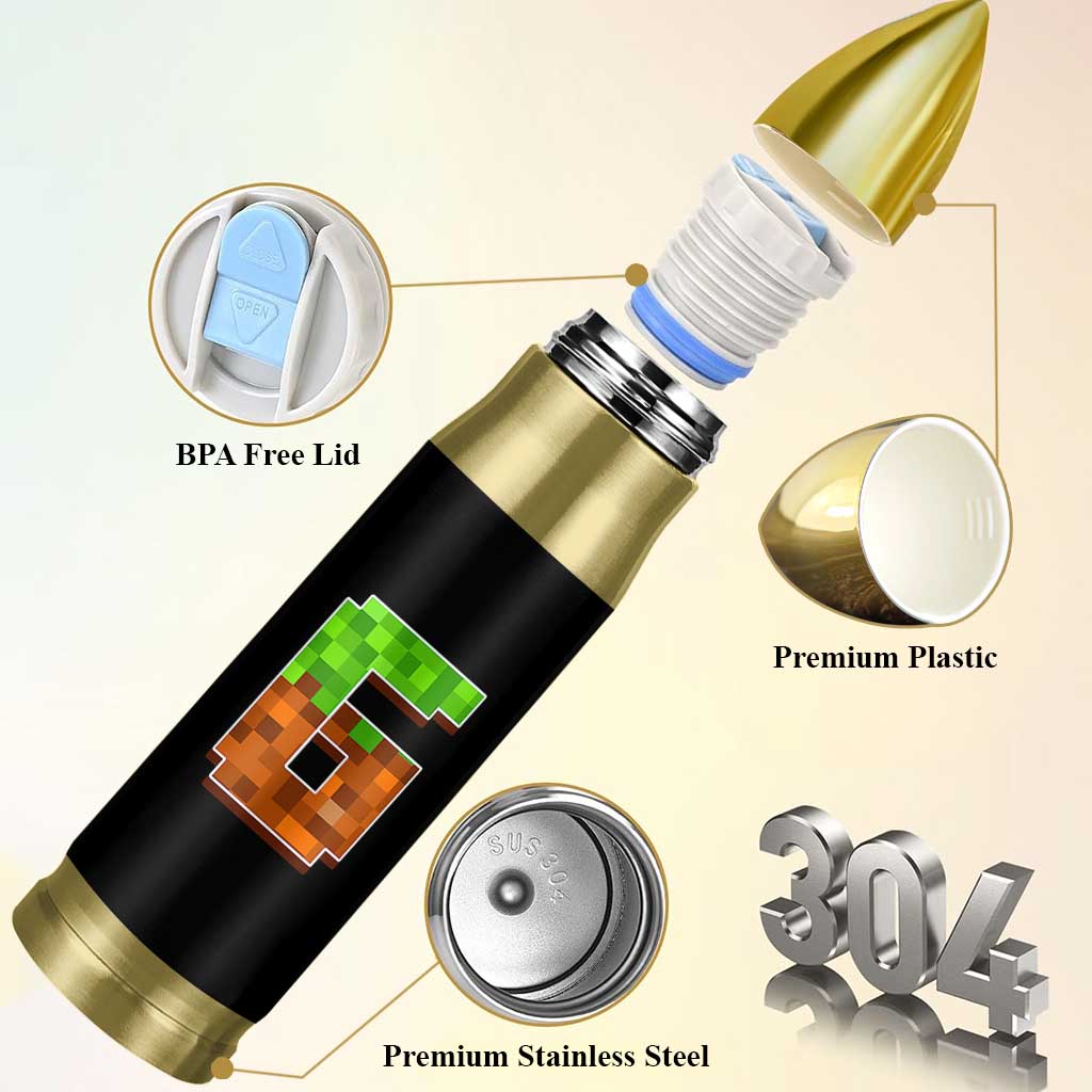 Number 6 Bullet Tumbler Game Matching 67 Meme Costume 6th Birthday 6 Years - Wonder Print Shop