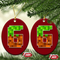 Number 6 Ceramic Ornament Game Matching 67 Meme Costume 6th Birthday 6 Years - Wonder Print Shop