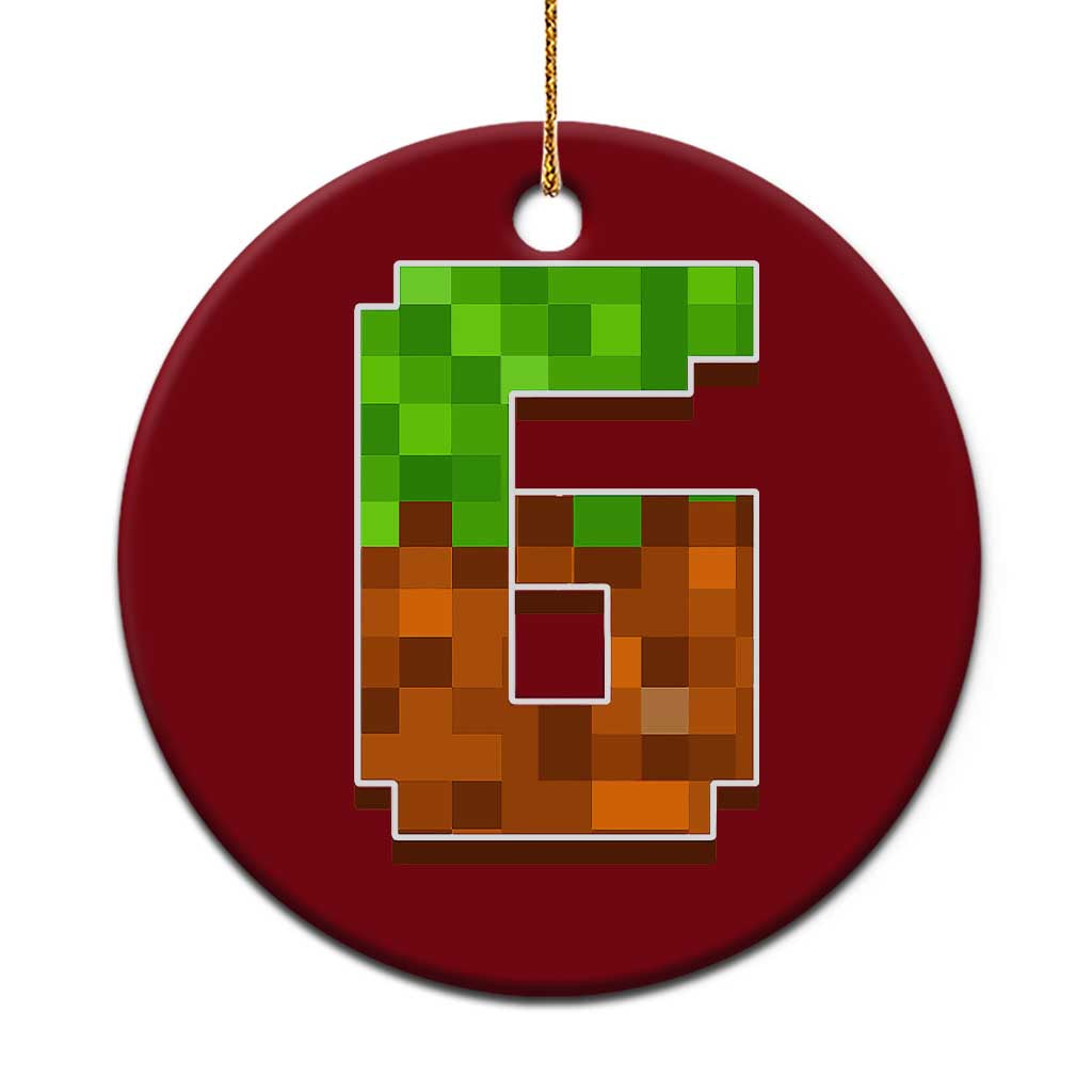 Number 6 Ceramic Ornament Game Matching 67 Meme Costume 6th Birthday 6 Years - Wonder Print Shop