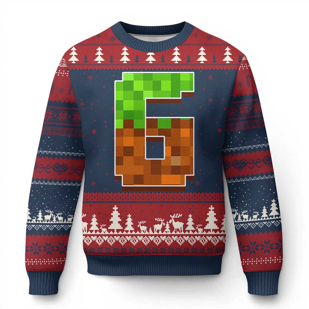 Number 6 Ugly Christmas Sweater Game Matching 67 Meme Costume 6th Birthday 6 Years - Wonder Print Shop