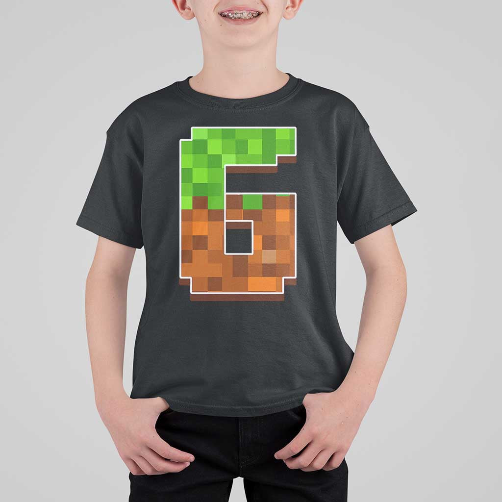 Number 6 T Shirt For Kid Game Matching 67 Meme Costume 6th Birthday 6 Years - Wonder Print Shop
