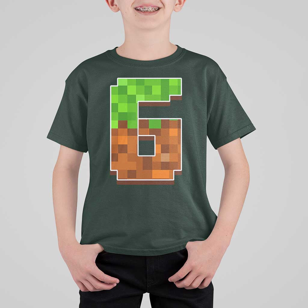 Number 6 T Shirt For Kid Game Matching 67 Meme Costume 6th Birthday 6 Years - Wonder Print Shop