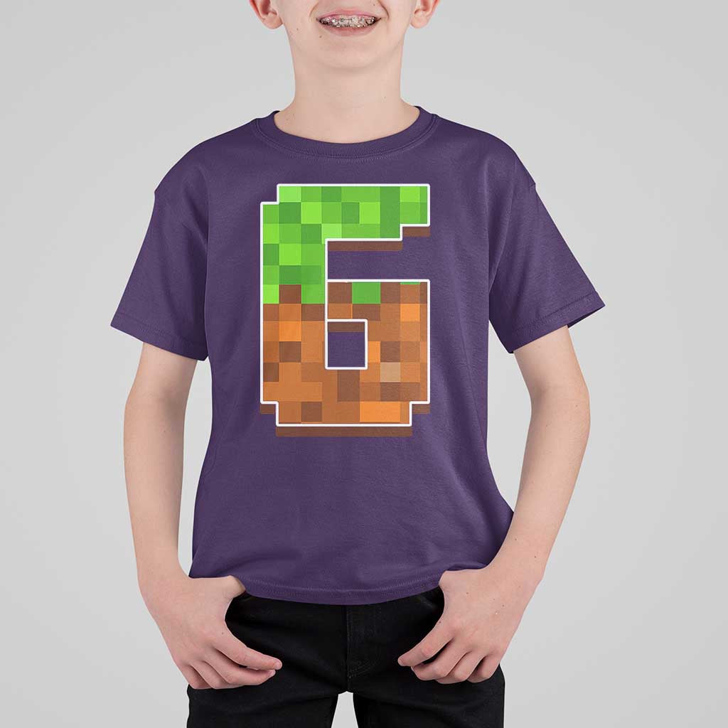 Number 6 T Shirt For Kid Game Matching 67 Meme Costume 6th Birthday 6 Years - Wonder Print Shop