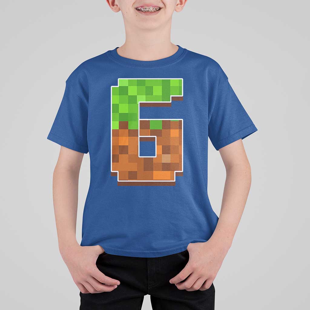 Number 6 T Shirt For Kid Game Matching 67 Meme Costume 6th Birthday 6 Years - Wonder Print Shop