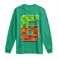 Number 6 Long Sleeve Shirt Game Matching 67 Meme Costume 6th Birthday 6 Years - Wonder Print Shop