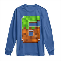 Number 6 Long Sleeve Shirt Game Matching 67 Meme Costume 6th Birthday 6 Years - Wonder Print Shop