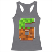 Number 6 Racerback Tank Top Game Matching 67 Meme Costume 6th Birthday 6 Years - Wonder Print Shop