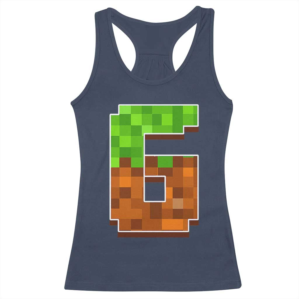 Number 6 Racerback Tank Top Game Matching 67 Meme Costume 6th Birthday 6 Years - Wonder Print Shop