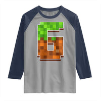 Number 6 Raglan Shirt Game Matching 67 Meme Costume 6th Birthday 6 Years - Wonder Print Shop