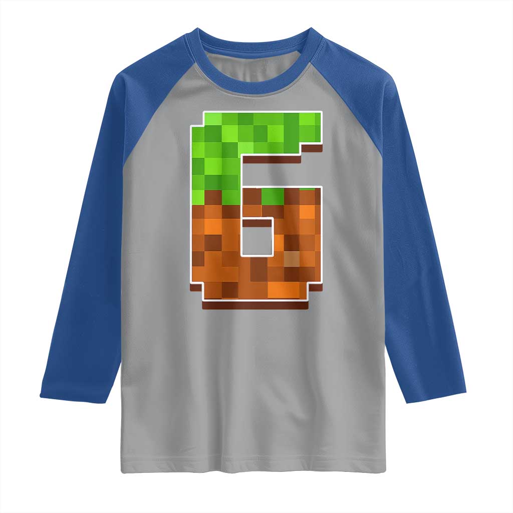 Number 6 Raglan Shirt Game Matching 67 Meme Costume 6th Birthday 6 Years - Wonder Print Shop